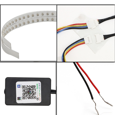IP 67 LED รถ Ambient Lights APP ควบคุมไฟหน้า Angel Eye Kits 360 องศา SMD Demon Halo Rings Kit