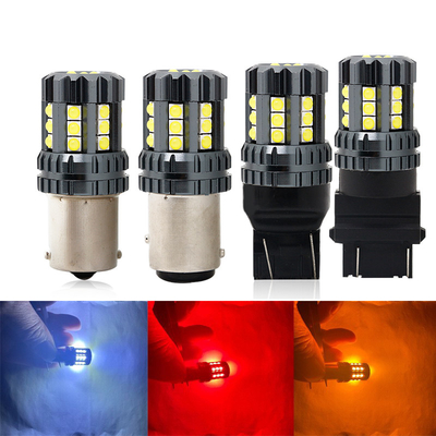 สีขาว LED ไฟสัญลักษณ์การหันรถ อัตโนมัติ 12V 24V 2835 45SMD 1156 1157 T25 3156 3157 T20 7440 7443 Canbus หลอดรถ LED