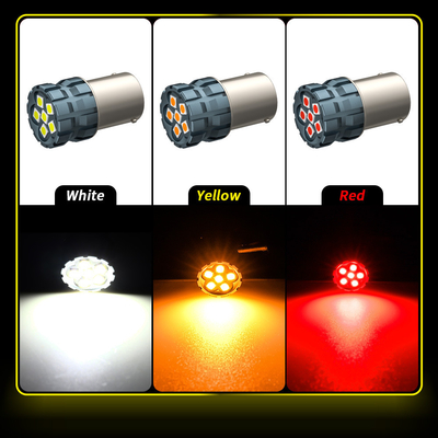 100% Canbus Bau15S Ba15S T25 1156 หลอด LED 900Lm 3030 ชิป 6LED 12V ไฟสัญญาณเบรกหัน 6W