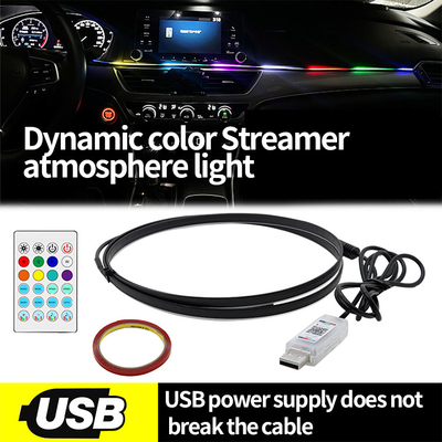 5V PVC USB LED Strip Lights 110cm พร้อม APP Remote Control Multi Lighting Modes สําหรับบรรยากาศภายใน