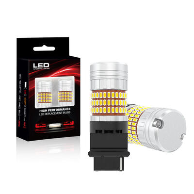 ซื้อ CANBUS LED Bulbs รองรับที่ติดตั้ง 3156 3157 3156K P27W T25 พร้อม 3014 ชิป LED 27W 1000LM สีขาว แอมเบอร์สําหรับ 12V ไฟสัญญาณการเปิด online manufacture