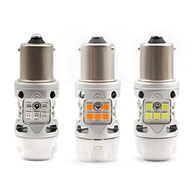 ซื้อ T3 ข้อผิดพลาดฟรี 1156 BA15S BAU15S หลอดไฟ 12V 24W สีขาว เหลืองอำพัน แดง ไฟเลี้ยว LED รถยนต์ รถจักรยานยนต์ พร้อมเซรามิก online manufacture