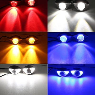 กำหนดเอง 300LM 6000K รถจักรยานยนต์ LED ไฟหน้าไฟตาเหยี่ยว 10SMD