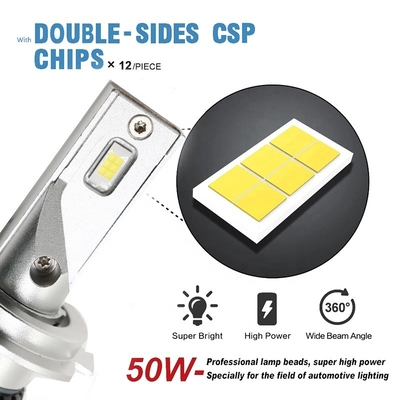 ไฟหน้ารถ led ไฟตัดหมอก H7 3570 50W หลอดไฟหน้ารถไฟวิ่งกลางวันรูปแบบใหม่ np300 bulb