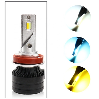 ไฟหน้ารถ LED H11 ไฟหน้า LED สามสี ไฟหน้ารถยนต์ ไฟตัดหมอก 12-36V A ไฟดัดแปลง