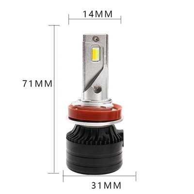 ไฟหน้ารถ LED H11 ไฟหน้า LED สามสี ไฟหน้ารถยนต์ ไฟตัดหมอก 12-36V A ไฟดัดแปลง