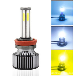 N6 รถยนต์ H4 ไฟหน้าแบบ LED 6 ด้านไฮไลท์ดัดแปลงหลอดไฟหน้า H11
