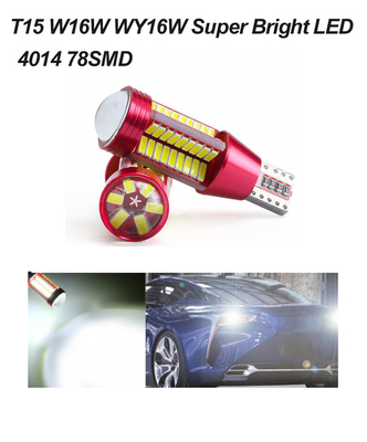 T15 W16W LED Canbus ยานยนต์ LED ไฟหน้า 4014 ไฟถอยหลัง ไฟหน้ารถที่สว่างที่สุด