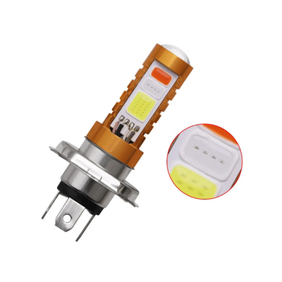 3 สี COB LED ไฟหน้า H4 H6 80W P15D BA20D สีขาว สีน้ำเงิน สีแดง