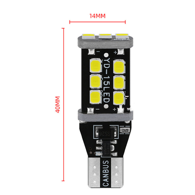 W6W WY16W 15 SMD ไฟ LED ยานยนต์ 2835 ไฟหยุด T15 ไฟ LED รถยนต์