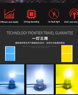 H11 H8 H4 H7 High Lumens ยานยนต์ LED ไฟหน้า 9006 เปลี่ยน