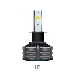 หลอดไฟหน้า LED สว่างที่สุด 3 สีสากล H1 H3 H4 H7 H11 9005 9006