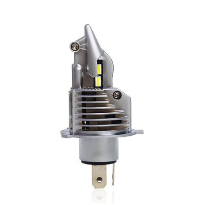 Mini Fighter H4 ไฟหน้าแบบ LED สำหรับพัดลมระบายความร้อนรถยนต์ 40W ระบบไฟส่องสว่างอัตโนมัติ 9V-48V 8000lm