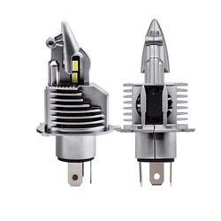 Mini Fighter H4 ไฟหน้าแบบ LED สำหรับพัดลมระบายความร้อนรถยนต์ 40W ระบบไฟส่องสว่างอัตโนมัติ 9V-48V 8000lm