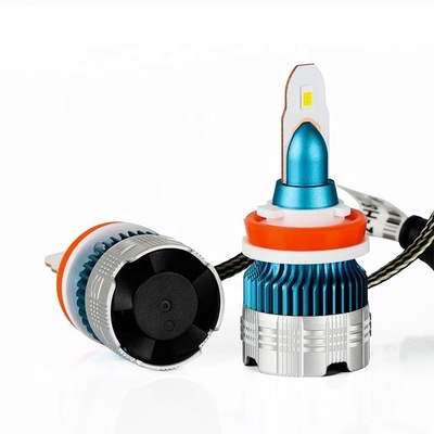 H1 H3 H4 H7 H8 H11 9005 9006 หลอดไฟหน้ารถ LED MI2 แสงสีขาว