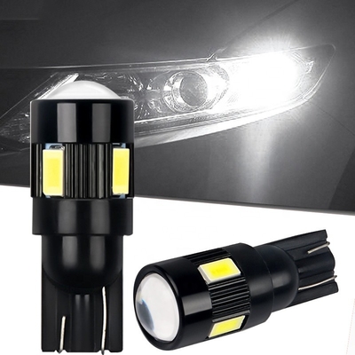 T10 5630 6 SMD Nonpolarity นำหลอดไฟด้านข้างรถดัดแปลงหลอดไฟ LED DC 12V