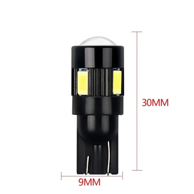 T10 5630 6 SMD Nonpolarity นำหลอดไฟด้านข้างรถดัดแปลงหลอดไฟ LED DC 12V