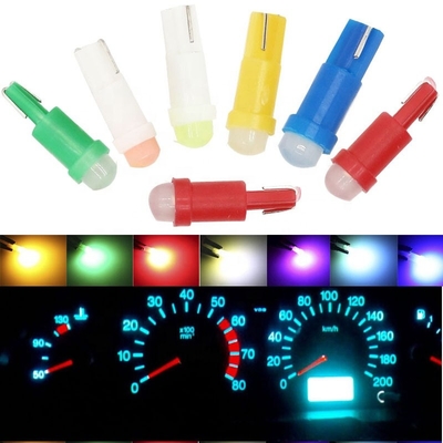 ไฟ LED แสดงสถานะ 12v สำหรับรถยนต์ T5 COB 1SMD 3D สีแดง/เขียว/เหลือง/น้ำเงิน/ขาว LED