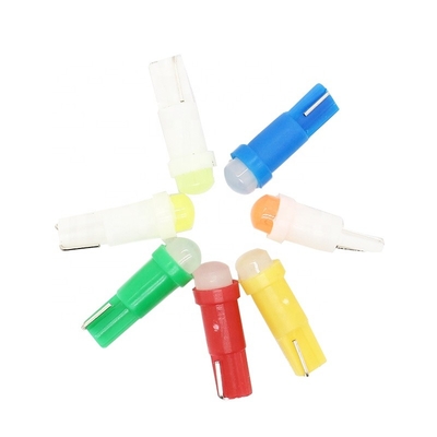 ไฟ LED แสดงสถานะ 12v สำหรับรถยนต์ T5 COB 1SMD 3D สีแดง/เขียว/เหลือง/น้ำเงิน/ขาว LED