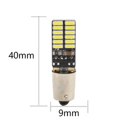 BA9S 4014 24SMD หลอดไฟ LED ยานยนต์กว้างไฟ LED แสดงสถานะ 12V