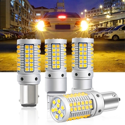 69smd Ba15s ไฟเลี้ยว LED อัตโนมัติ 23w Canbus 7440 3030