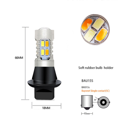 5630 20SMD หลอดไฟเลี้ยว LED สีคู่ 7440 T20 BA15S 1156 BAU15S