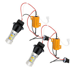 5630 20SMD หลอดไฟเลี้ยว LED สีคู่ 7440 T20 BA15S 1156 BAU15S