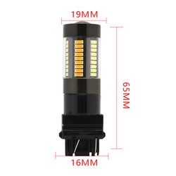 ไฟเลี้ยวเบรก LED 1157 3157 7443 4014 66SMD สีคู่ สีขาว สีเหลือง 12V Switchback