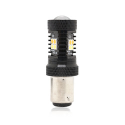 สีคู่สีขาวสีเหลือง 12V Switchback LED เบรคไฟเลี้ยว 1157 3157 7443 3030 16SMD
