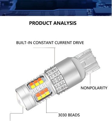 30SMD ไฟหน้าอัตโนมัติ 3030 ไฟเบรกและไฟเลี้ยว 10W