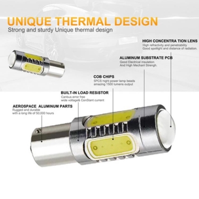 6000K Auto Universal LED ไฟเลี้ยวเบรคสำหรับรถยนต์ 7.5W 12V