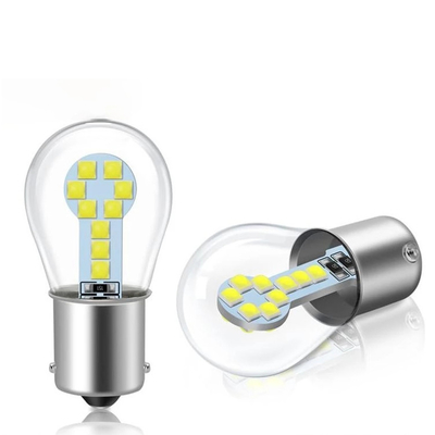 1156 BA15S LED 1157 BAY15D ไฟเบรก LED ไฟเลี้ยวแบบสัมผัสเดี่ยว / คู่ Bayonet