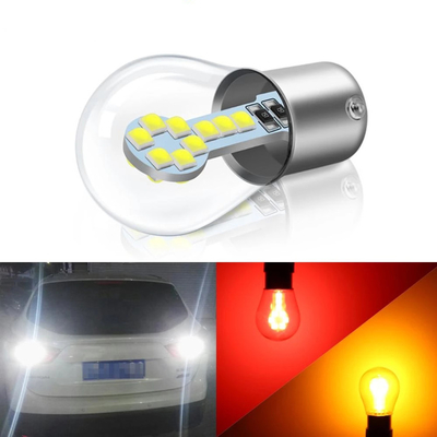1156 BA15S LED 1157 BAY15D ไฟเบรก LED ไฟเลี้ยวแบบสัมผัสเดี่ยว / คู่ Bayonet