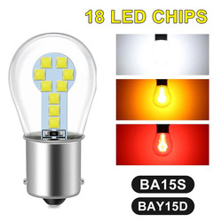1156 BA15S LED 1157 BAY15D ไฟเบรก LED ไฟเลี้ยวแบบสัมผัสเดี่ยว / คู่ Bayonet