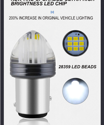 ไฟเลี้ยวเบรก LED กำลังสูง 1156 พร้อมไฟ LED 2835 12V Canbus Bulb Brake Light