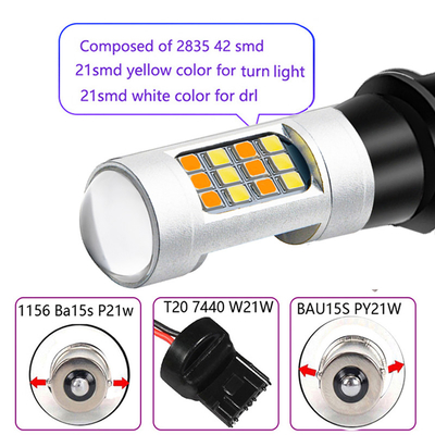 OEM Auto 1157 Led T20 เบรค LED และไฟเลี้ยว 2835 7443 ไฟกระพริบสีขาวรถยนต์