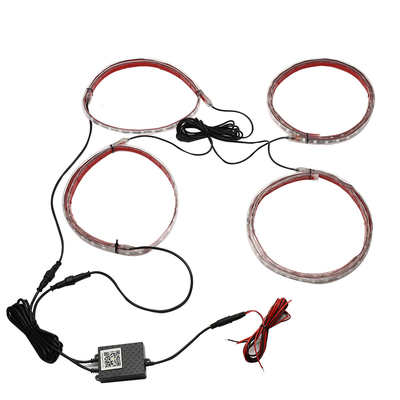 ไร้สายสีน้ำเงิน RGB 12v นำแถบแสงยานยนต์หลอดไฟนีออนสำหรับรถยนต์ 6W