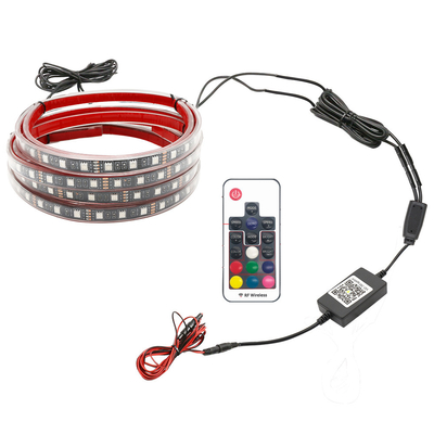 ไร้สายสีน้ำเงิน RGB 12v นำแถบแสงยานยนต์หลอดไฟนีออนสำหรับรถยนต์ 6W