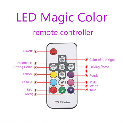 ไฟรถยนต์นำร่องดัดแปลงขนาด 1,000 ลิตร RGB คำเตือนระยะไกลแฟลชไฟท้าย 2835 LED Chip