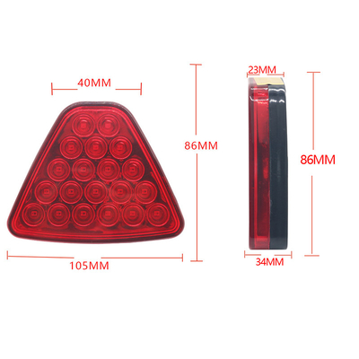 สีแดงนำร่องยานยนต์ไฟ LED รถสามเหลี่ยมไฟดัดแปลง 1000lm