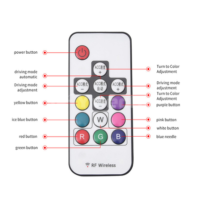 5050 30 ซม. 12V DRLled หลอดไฟแบบยืดหยุ่นสำหรับรถยนต์ LED Neon RGB พร้อมรีโมทคอนโทรล