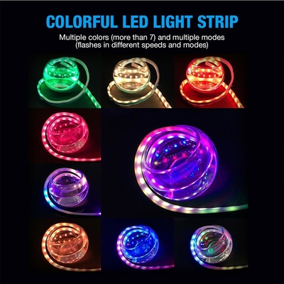 APP Control DRL ไฟวิ่งกลางวัน LED Universal Neon Waterproof Switchback RGB