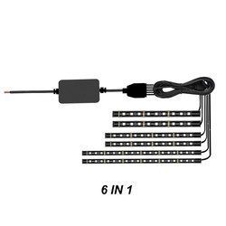 รถจักรยานยนต์ Rgb Led Car Kit ภายใต้ Dash ตกแต่งบรรยากาศ Neon ด้วย APP Wireless
