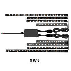 รถจักรยานยนต์ Rgb Led Car Kit ภายใต้ Dash ตกแต่งบรรยากาศ Neon ด้วย APP Wireless