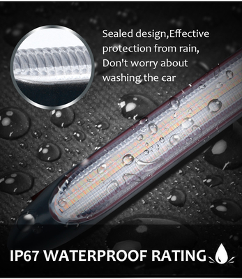 Universal Waterproof Vehicle ไฟวิ่งกลางวัน LED Sequential Flowing Scan 2835 34.5CM