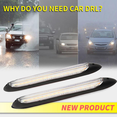 Universal Waterproof Vehicle ไฟวิ่งกลางวัน LED Sequential Flowing Scan 2835 34.5CM