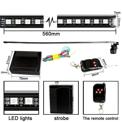 DC12V กันน้ำ SMD5050 Kitt รถ Light Bar พร้อมรีโมทคอนโทรล