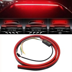 ไฟ LED สีแดงกระพริบไฟหน้ารถ LED Tube Strip ไฟเบรกดวงที่สามด้านหลังหางสูง Mount