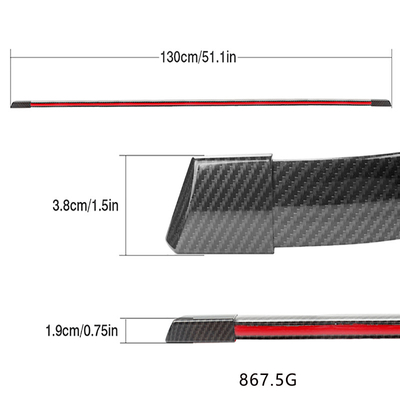 IP65 แถบไฟเบรกรถยนต์กันน้ำ LED 2835 Carbon Fiber
