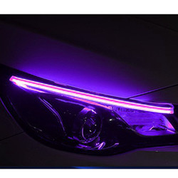 ลวดนีออน 30/45/60 ซม. RGB ไฟ LED วิ่งกลางวันที่มีสีสันบทความนุ่ม